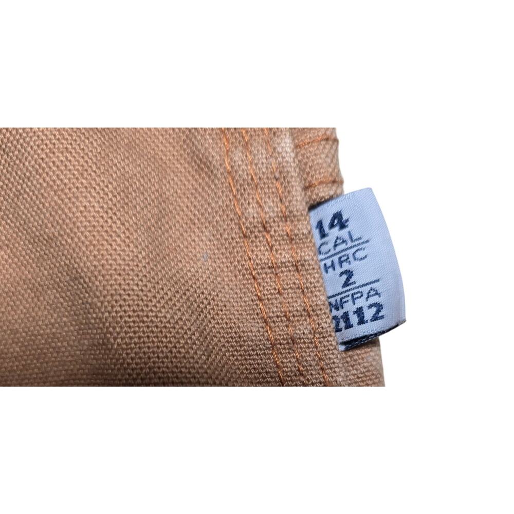 Tyndale Mens Welding Flame Resistant Canvas Pants Jeans Brown Tan Size 35W x 30L - Picture 3 of 7